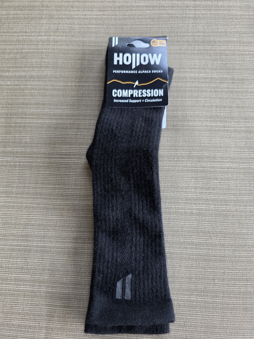 Hollow Compression Alpaca Performance Socks - Black